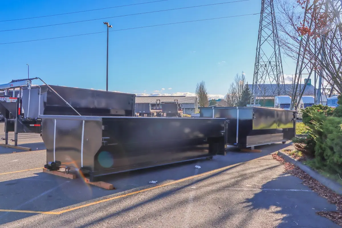 Roll-off dumpster ready for waste disposal at job site for Estate Cleanout Dumpster Rental in Palmer Ranch